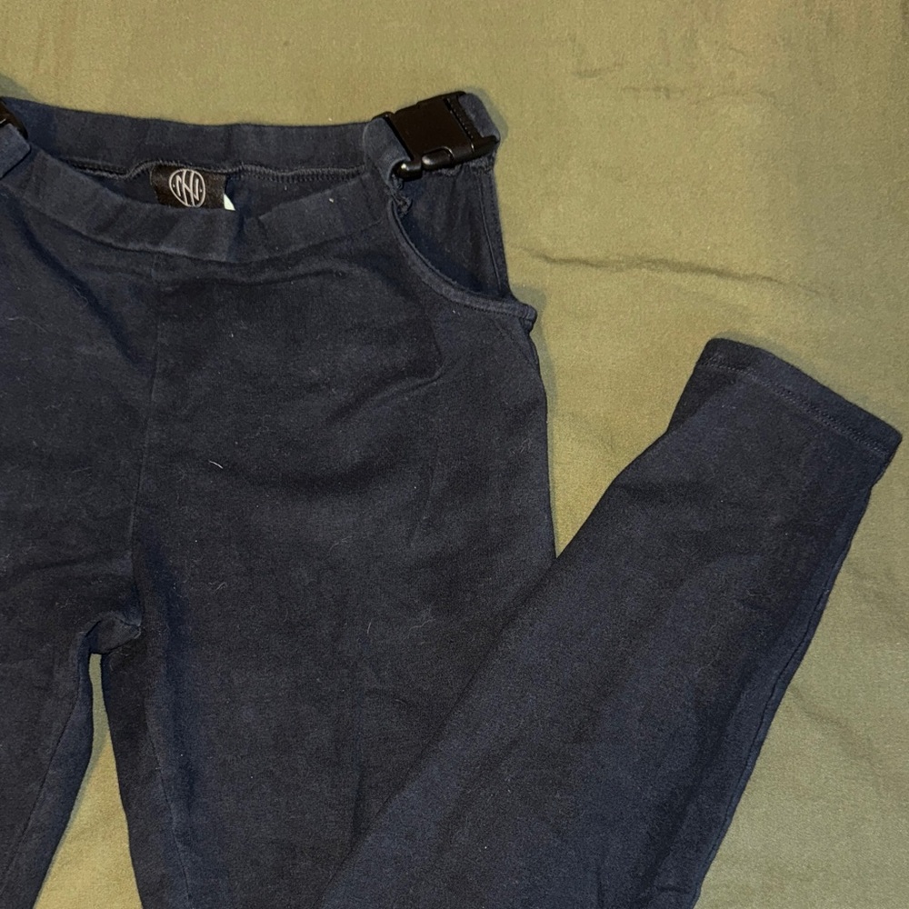 Leggings with cutout sides and Buckle Detail